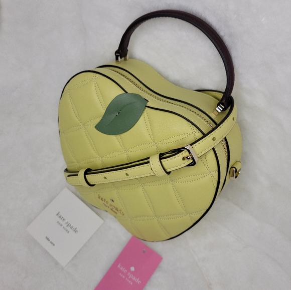 kate spade Bags Nwt Kate Spade Quilted Honeycrisp Green Apple Top Handle Satchel Crossbody